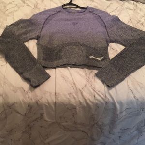 Gymshark ombré seamless long sleeve crop